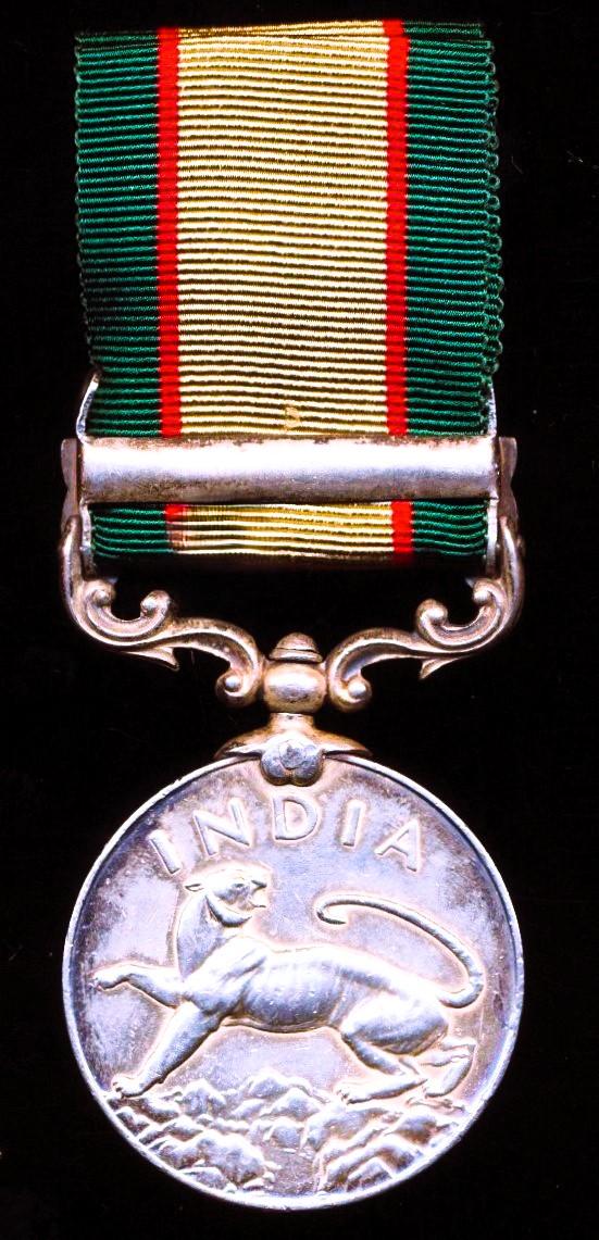 India General Service Medal 1936. With clasp 'North West Frontier 1937-39' (13171 Sep. Mohd. Ayub, 5-1 Punjab R.)