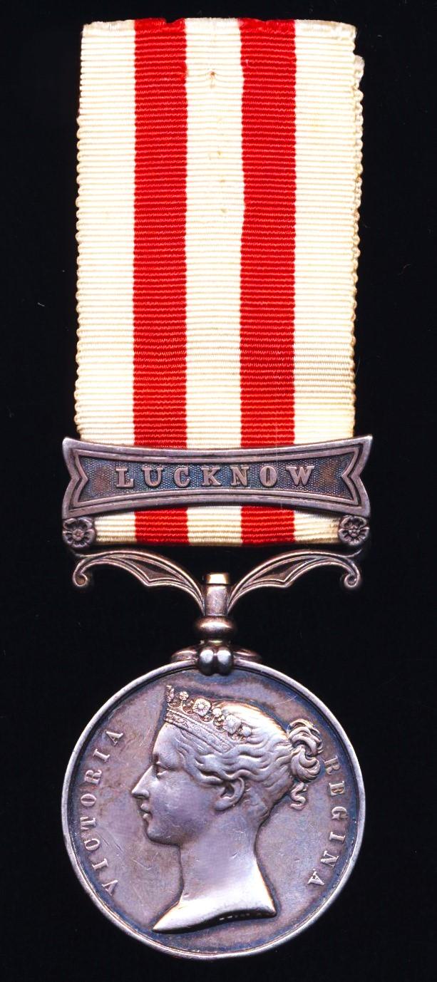 Indian Mutiny Medal, 1857-1859. One clasp: 'Lucknow' (Alfd Payne, 1st Bn 23rd R.W. Fusrs)