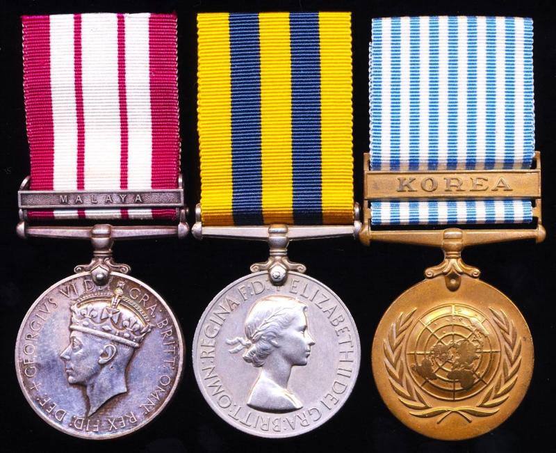 A Naval Malaya Emergency & Korean War medal group of 3: Able Seaman Albert John Ernest Obee, Royal Navy