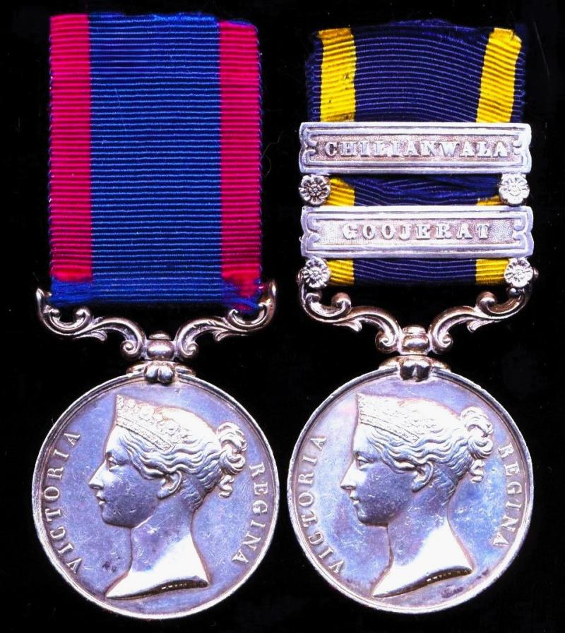 A brace of campaign medals for service during the two British-Sikh Wars: Corporal John Lush, 9th Lancers