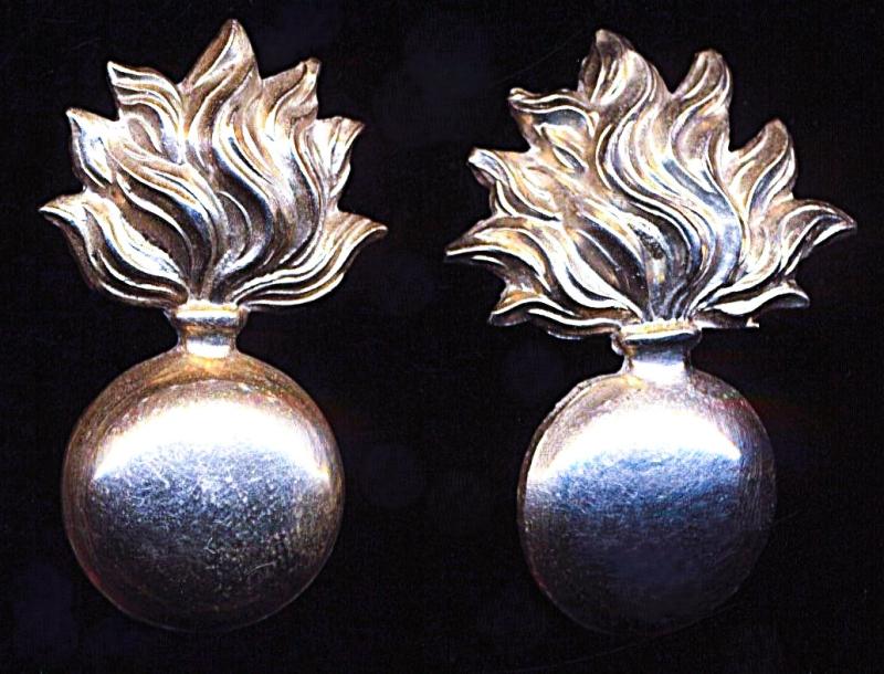 Lancashire Fusiliers (Militia): Pair of white metal collar badges. Circa 1890-1912