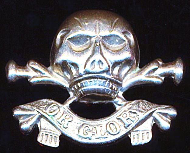 17th / 21st Lancers. Collar badge for 'Other Ranks'. White metal