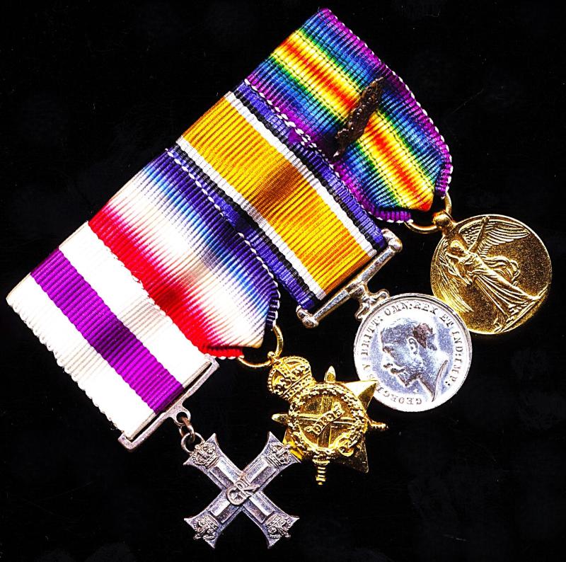 An un-attributed Military Cross miniature medal group of 4