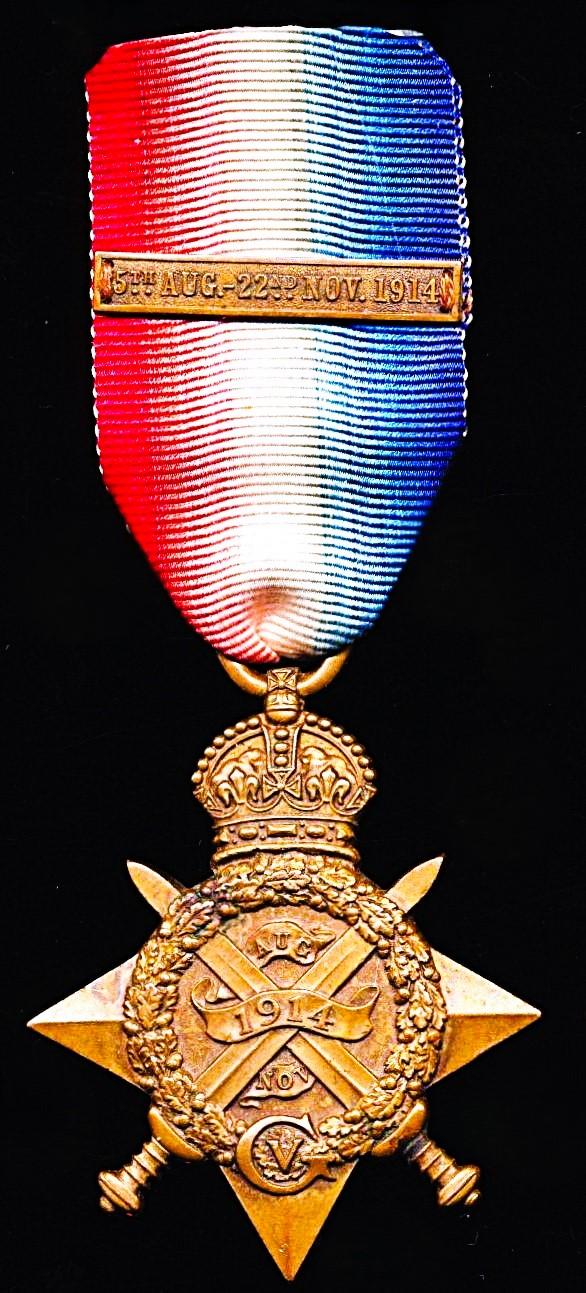 1914 Star. With original dated clasp '5 Aug - 22 Nov 1914' (No. 3999 Spr. Maidwar. 3/S&M.)