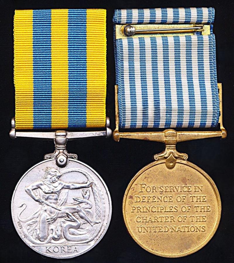 A Jock's Korean War campaign medal pair: Corporal D. Brook, 1st Battalion King's Own Scottish Borderer's