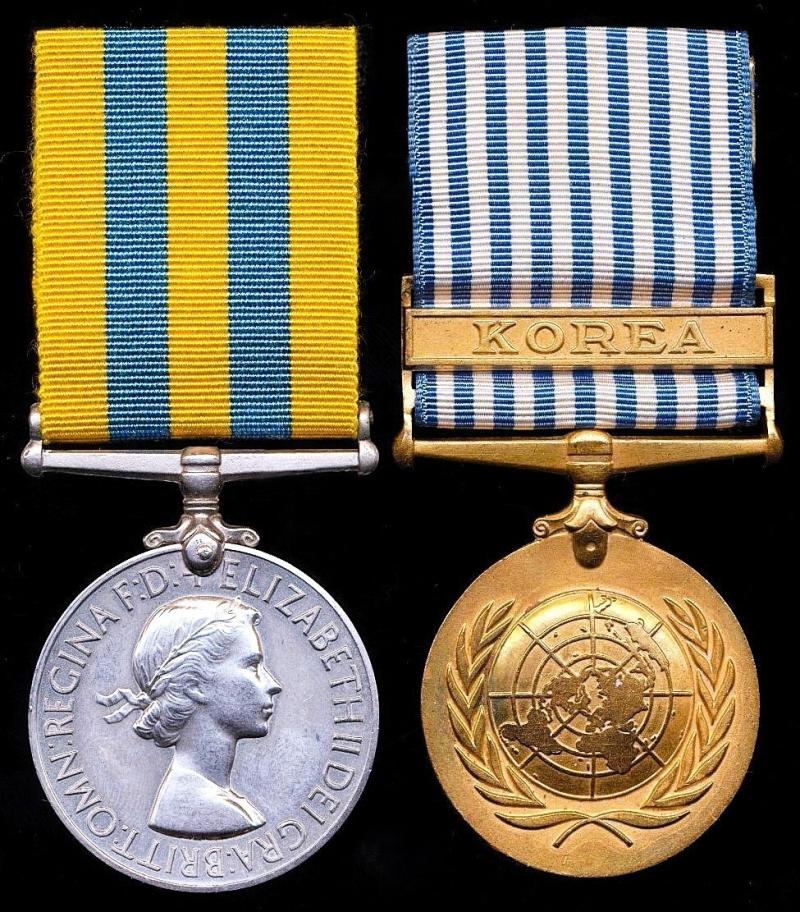 A Jock's Korean War campaign medal pair: Private G . Dunlevy K.O.S.B.