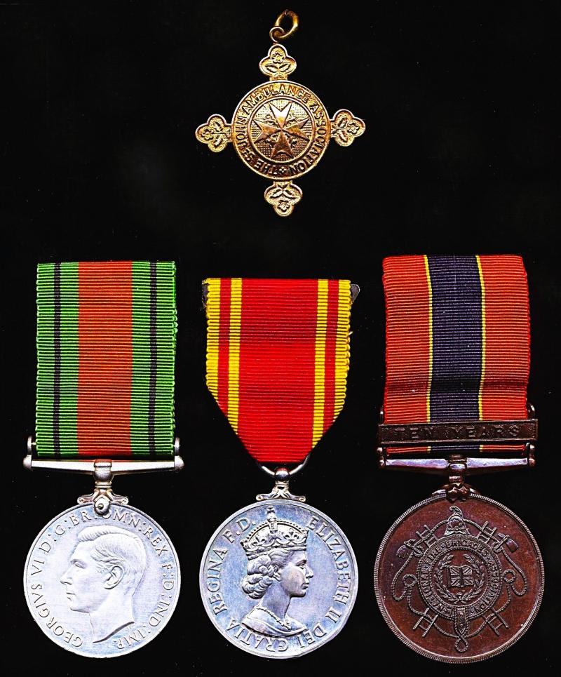 A 'Fireman's' Second World War Civil Defence & Post-War Long Service Medal Group of 4: Chief Officer Harold Welch, Royal Ordnance Factory, Radway Green