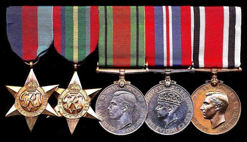 A 'Battle for Singapore' & 'Death Railway - Hell Fire Pass' Far East POW campaign & long service medal group of 5: Private Francis Stanley McElroy, 1st (Singapore Volunteer Corps) Battalion Straits Settlement Volunteer Force, late Special Constabulary