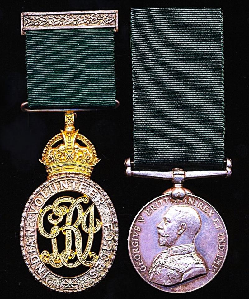 A 'Colonial Railway Engineer's Long Service Medal pair: Captain Alfred Rowley Hill, V.D., 1st Battalion Bengal Nagpur Railway Volunteer Rifle Corps