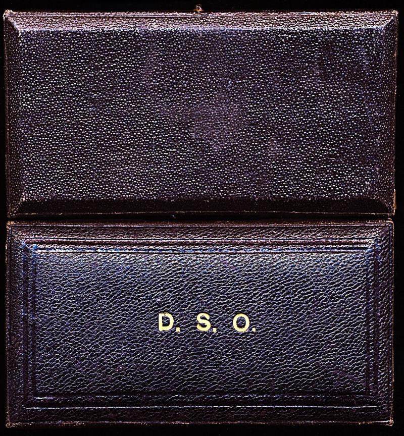 Distinguished Service Order (D.S.O.). Case of issue. 1902-1953 era, and as issued for late South African War awards, both World Wars and the early years of the Korean War