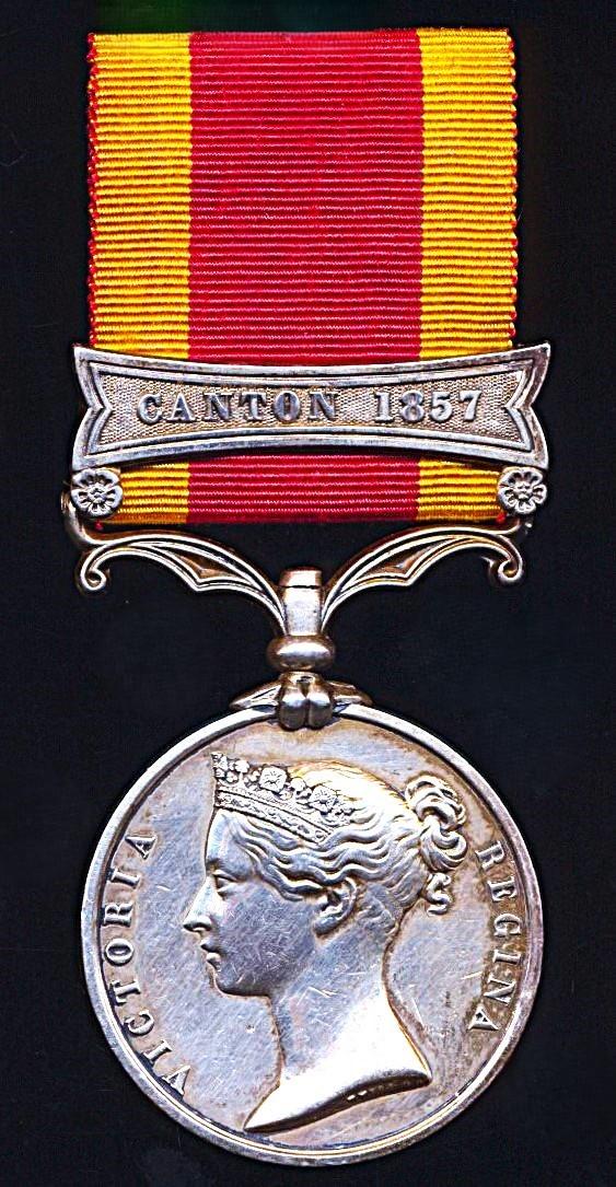 China Medal 18'57-1860. With clasp 'Canton 1857