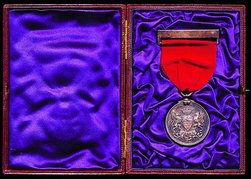 France (Third Republic, 19th Century): Leuville Life Saving Brigade Bravery Medal. Silver. Reverse engraved ‘To W. J. Cairns’,