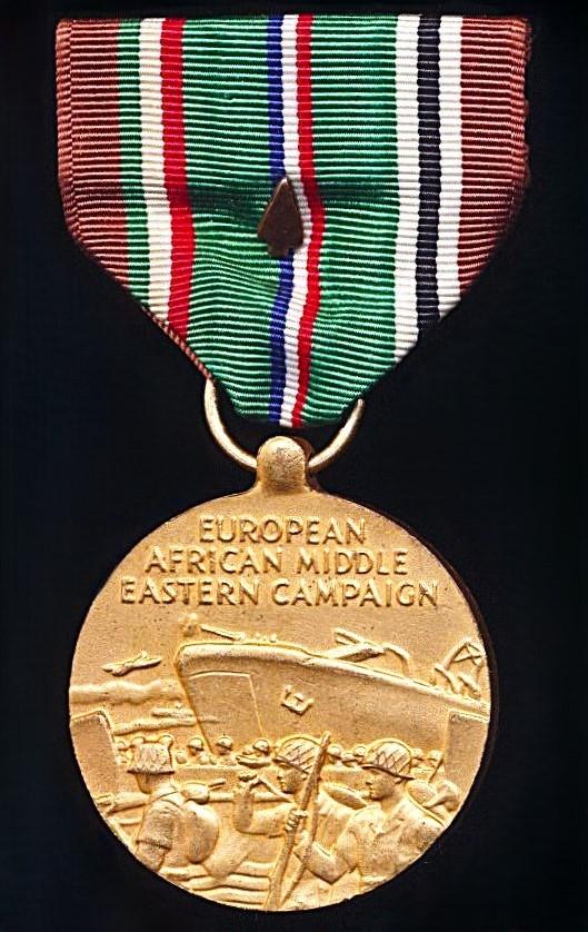 United States: European African Campaign Medal with 'Arrowhead' device on riband