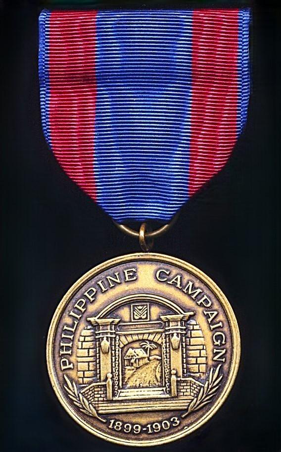 United States: Philippine Campaign Medal (1899-1904). Naval issue with United States Marine Corps reverse & 2nd type riband