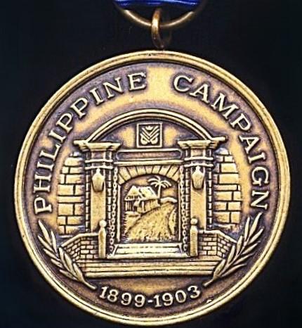 United States: Philippine Campaign Medal (1899-1904). Naval issue with United States Marine Corps reverse & 2nd type riband