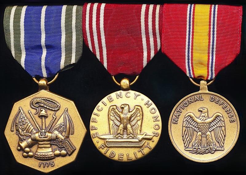United States: A contemporary mounted group of 3 x medals awarded to a member of the United States Army