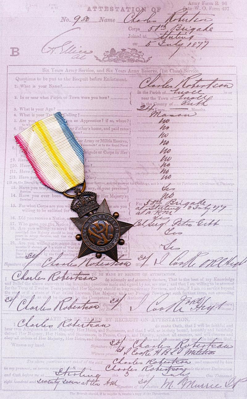 Kabul to Kandahar Star 1880 (58B/980 Prive C Robertson 72nd Highlanders)
