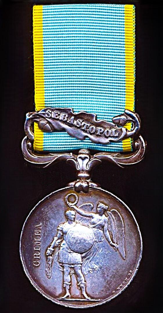 Crimea Medal 1854-55, With clasp 'Sebastopol' (No. 2614. John McLeod. 72nd Highlanders)