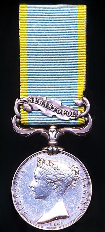 Crimea Medal 1854-55, With clasp 'Sebastopol' (No. 2664. Corpl Hugh. McCall. 72nd High****rs)