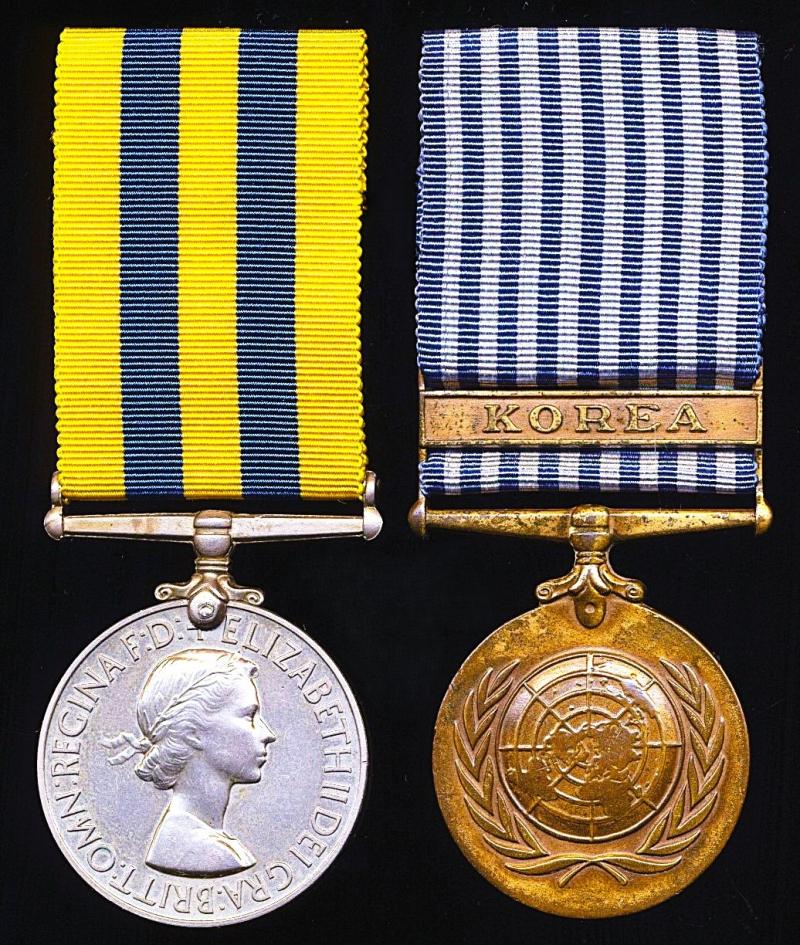 A Very Scarce Hong Kong Chinese Naval Serviceman's Korean War campaign medal pair: Steward Lam Shiu Kuen, Royal Navy