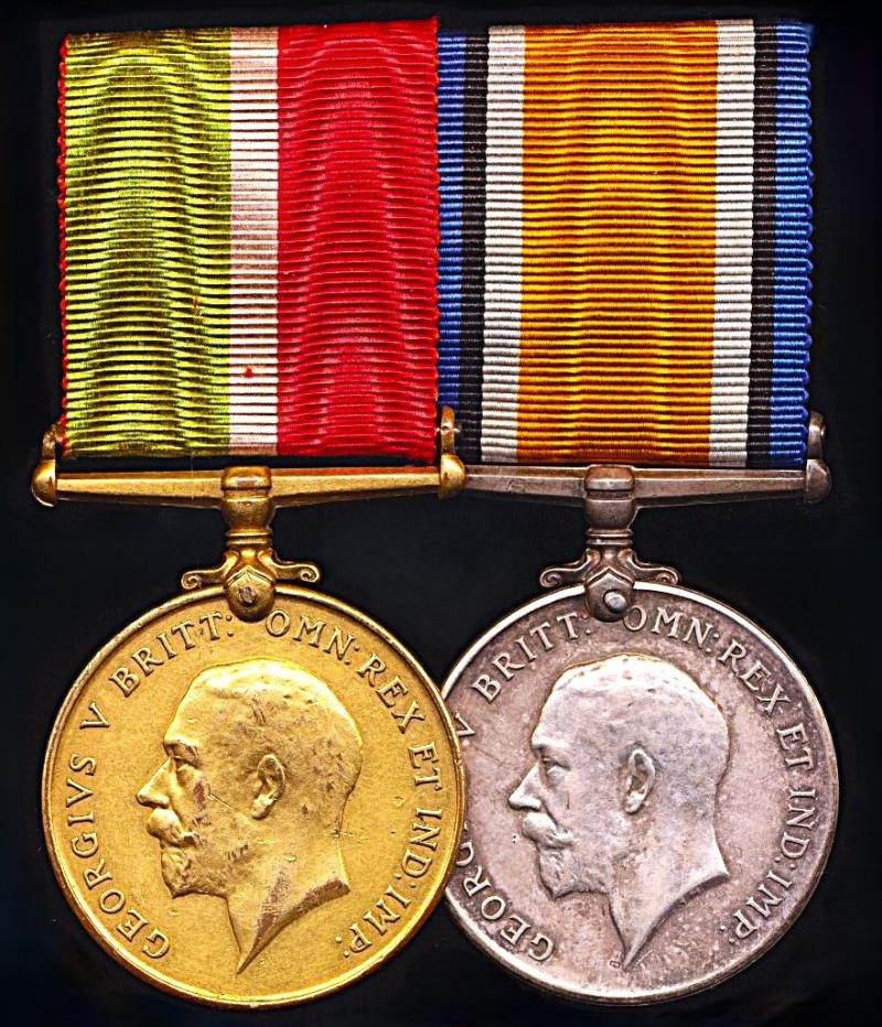 An Extremely Rare - one of only two - Mercantile Marine Great War Medal pair to a a seaman from Montenegro: Bosun Risto Vojichich, British Mercantile Marine