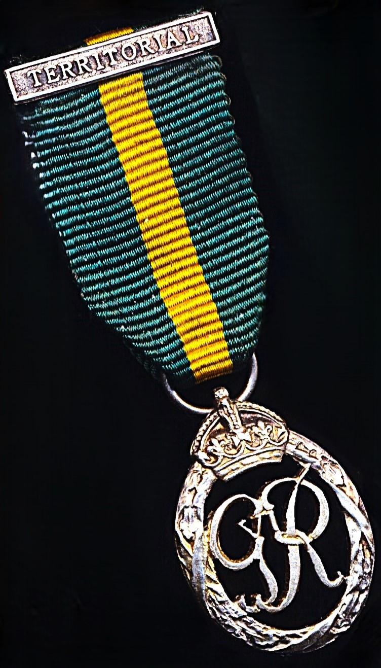 United Kingdom: Efficiency Decoration (T.D / E.D.). With GVI 2nd type obverse cypher (1947-1952). With integral top 'Territorial' bar