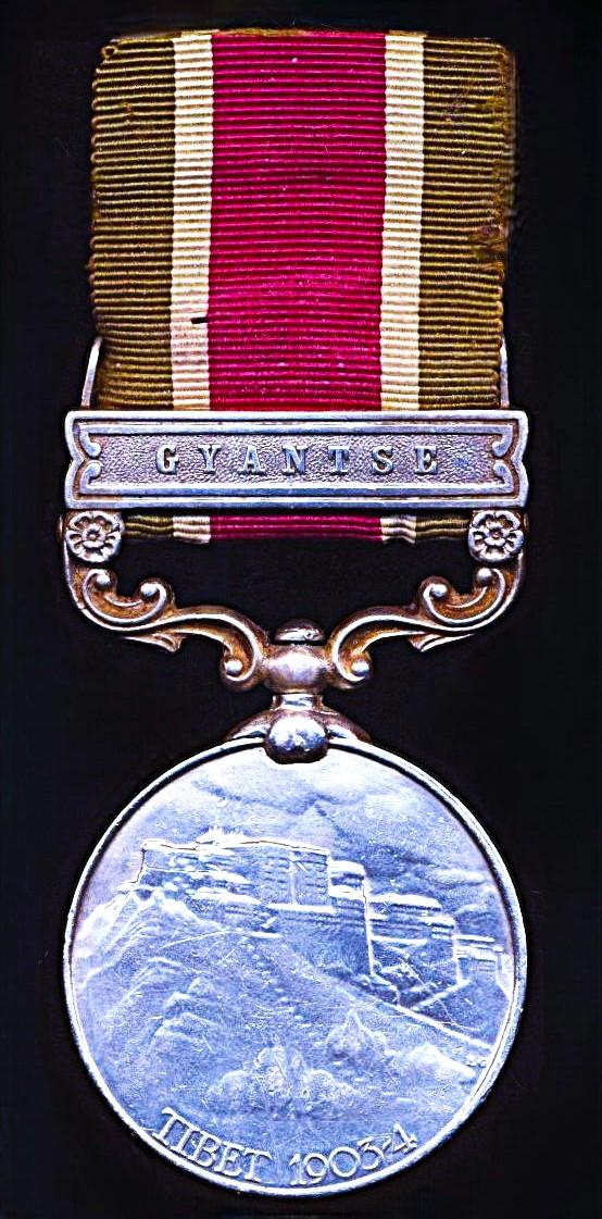 Tibet Medal 1903-04. Silver issue with clasp 'Gyantse' (1863 Rifln Maun Gurung 8th Gurkha Rifles)