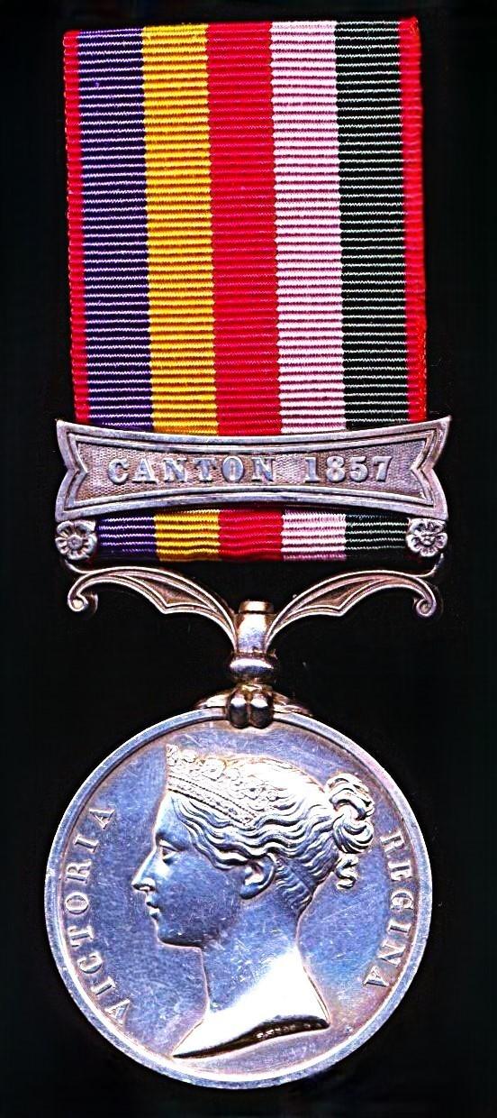 China Medal 1857-60. With clasp 'Canton 1857'