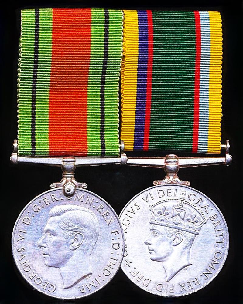 An Officers Second World War 'Home Front' & Cadet Forces long service medal pair: Flying Officer Frederick Beresford Dudley, Royal Air Force Volunteer Reserve (Training Branch) 
