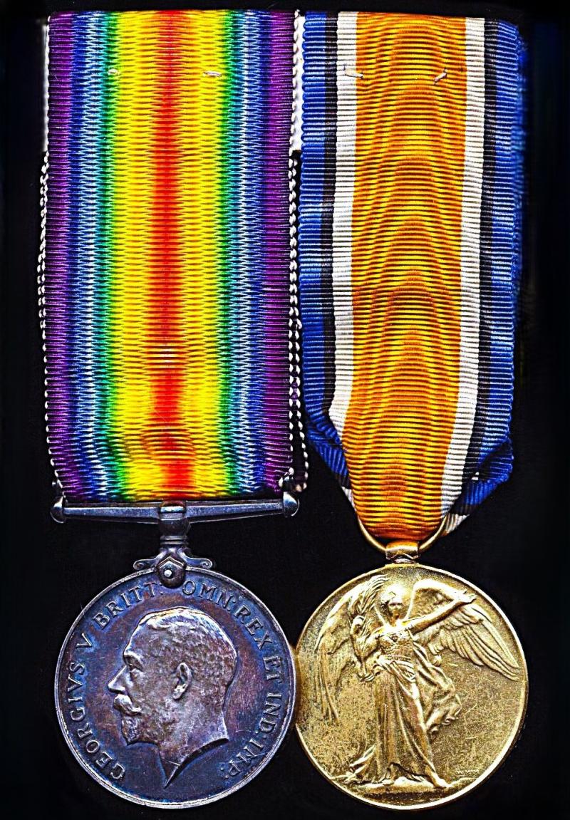 A 'Severely Wounded' Great War casualty medal pair: Private Frederick John Polhill Worcestershire Yeomanry, later 4th Battalion Worcestershire Regiment and Royal Defence Corps