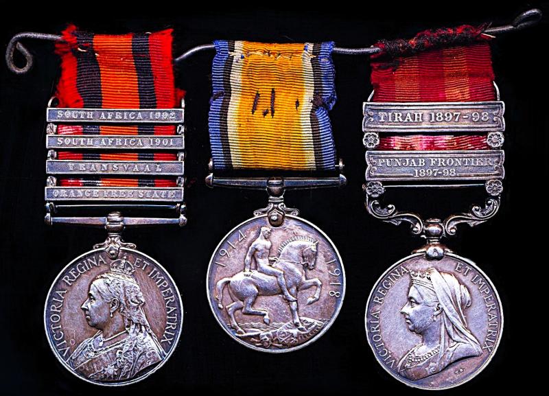 A rare to regiment North West Frontier of India, South African War and Great War 'Casualty' campaign medal group of 3: Sergeant Price, 2nd Canadian Mounted Rifles (C.E.F.) late 2nd Battalion Essex Regiment