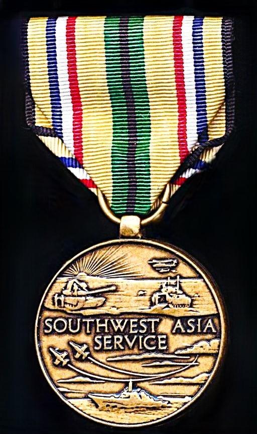 United States: Southwest Asia Service Medal 1990-1995 (awarded for service in the Gulf War and post-war operations in the Middle-East 1990-95)