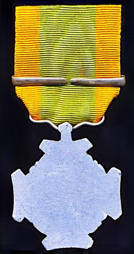 Netherlands Expeditions Cross (Expeditie-Kruis). 1st type obverse portrait of King Willhelm with clasp 'Borneo 1850-1854.'