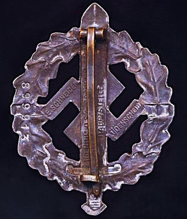 Germany (Third Reich): SA Sports Badge. Bronze grade