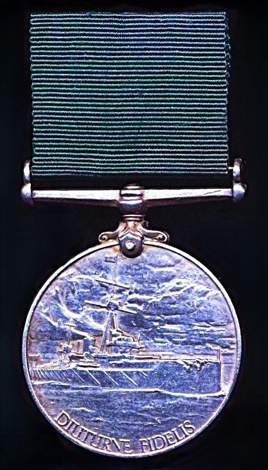 Royal Naval Reserve Long Service & Good Conduct Medal. GV issue 1st type (V.403 W. Ahern, Sto. R.N.R.)