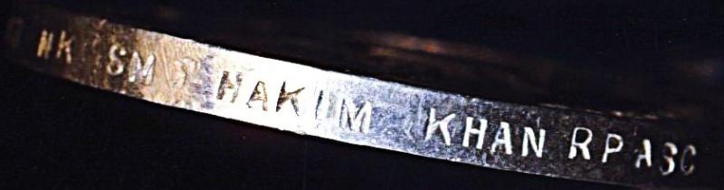 Pakistan (Dominion): Independence Medal 1947 (SR/185903 NK SM Hakim Khan R P A S C - MT)