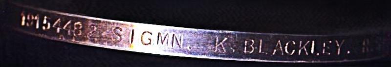 General Service Medal 1918-62. GVI 1st issue with clasp 'Palestine 1945-48' (19154482 Sigmn. K. Blackley. R. Sigs.)