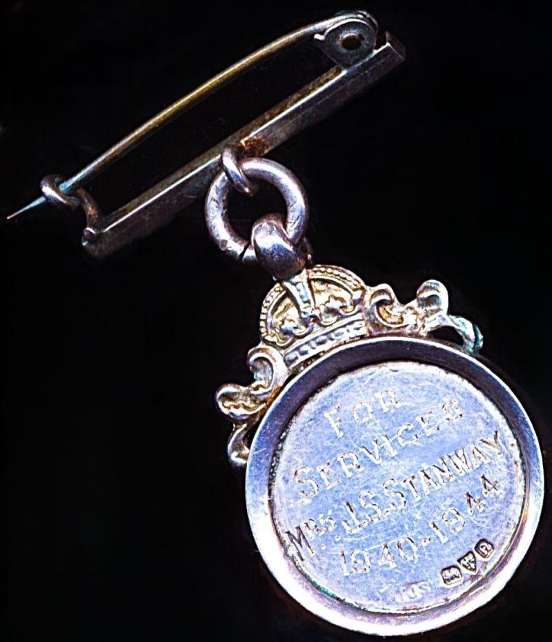 A 21st Battalion Warwickshire Home Guard Presentation Medal 1944. Silver with hallmarks for Chester, England, 1938. Named and positively attributed to a woman recipient