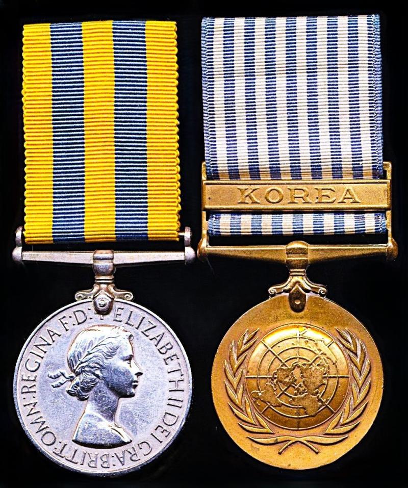A Korean War campaign medal pair: Private J. Micklethwaite, Royal Army Ordnance Corps