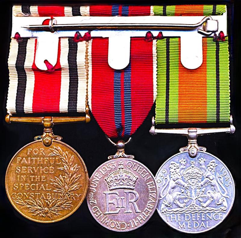 A 'Bedford' interest Second World 'Civil Defence', 1953 Coronation & Police Long Service medal group of 3: Divisional Commandant Leslie Arthur Gell, 'A' County Traffic Division, Bedford Special Constabulary, late Seaforth Highlanders