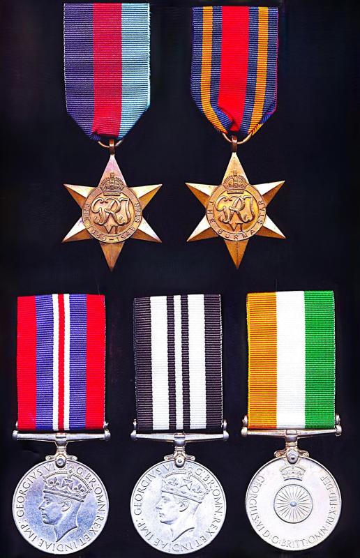 A very scarce  British Officers Second World War Burma Campaign and post-war Indian Independence Medal group of 5: Lieutenant-Colonel Ralph Archibold Conlay, Royal Engineers