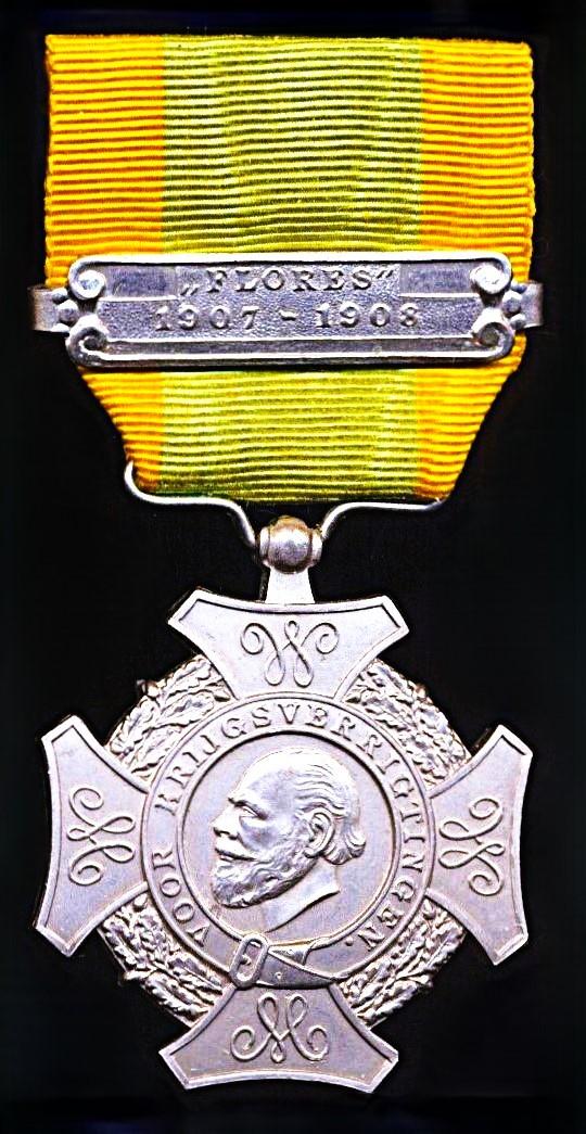 Netherlands Expeditions Cross (Expeditie-Kruis). 2nd type obverse 'Flores 1907-1908'