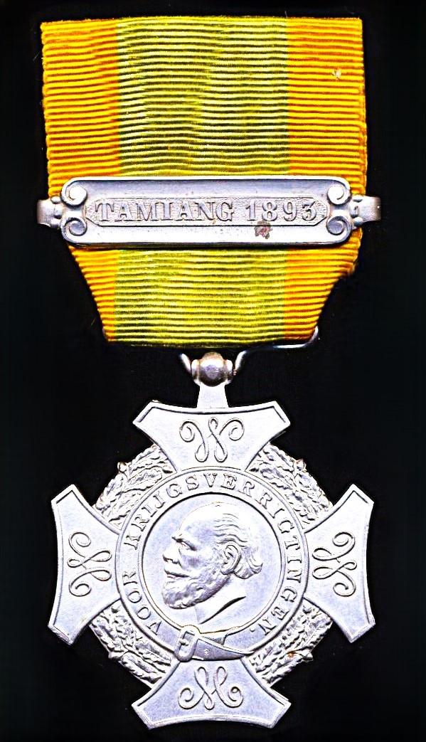 Netherlands Expeditions Cross (Expeditie-Kruis). 2nd type obverse 'Tamiang 1893'