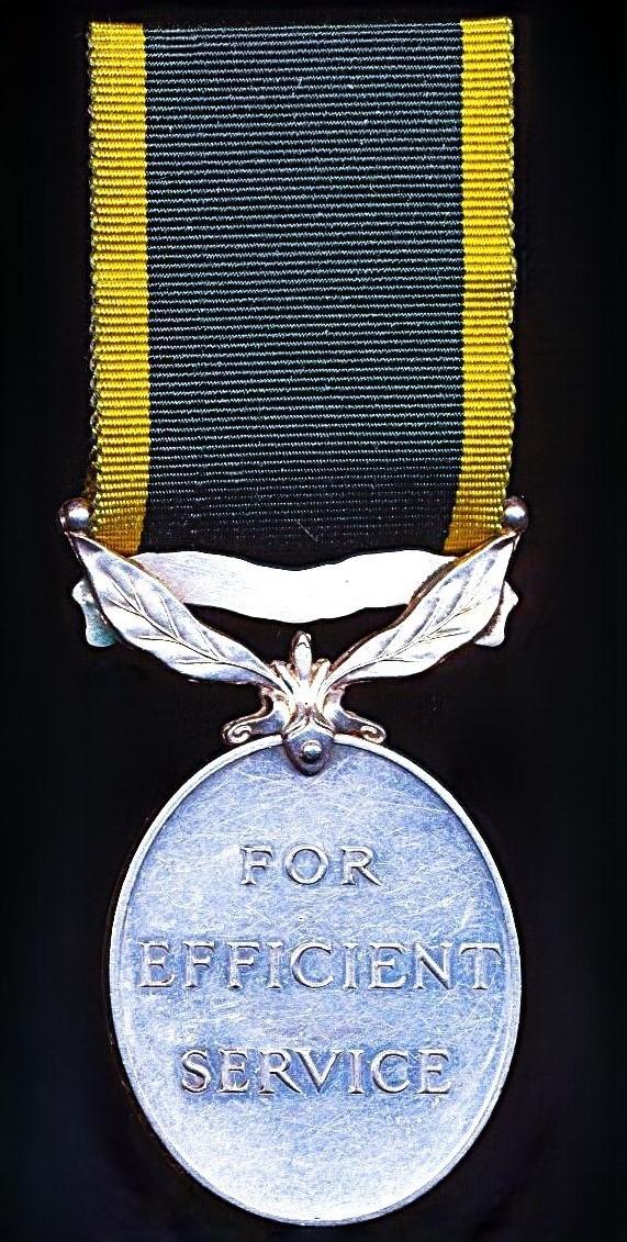 Efficiency Medal. GV issue with 'Territorial' bar (6195821 Pte. F.T. Cane. 8-Midd'x. R.)