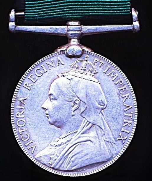 Volunteer Long Service Medal (India & Colonies). Victorian issue (Sergt H. J. Collins. E.I.Ry: Vol: Rifles)