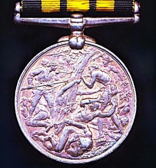 East and West Africa 1887-1900, for Mwele 1895-6. No clasp (33 Gunner Pir Bakhsh, 1st Kohat Mn By)