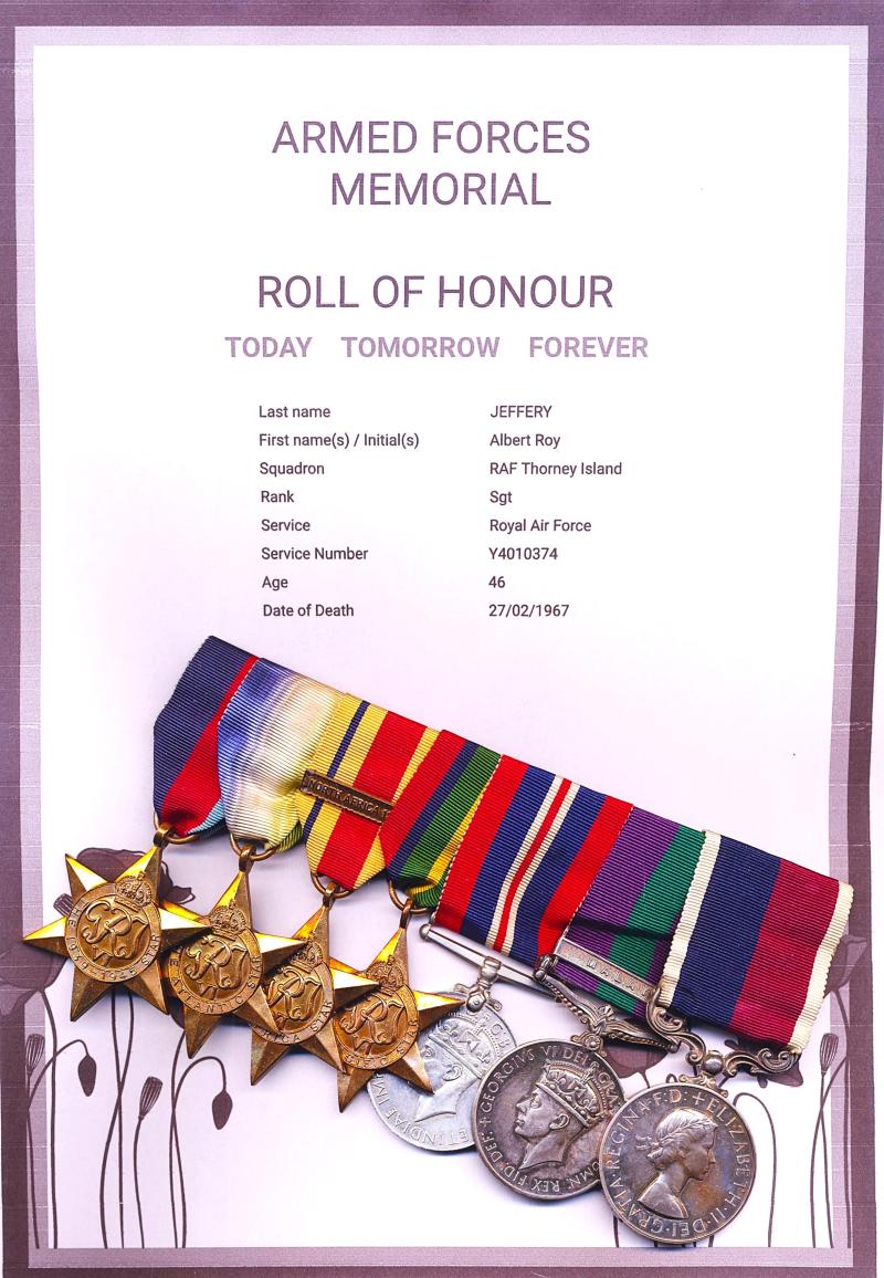 A Multi-Campaign, Second World War, Malaya Emergency & Long Service medal group of 7: Sergeant Albert Roy Jeffery, Royal Air Force