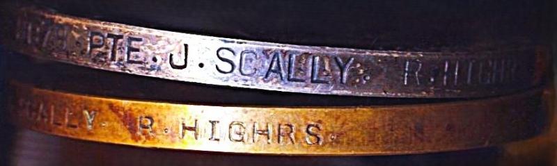 Scot's Wha Hae & 'True-Grit' Personified' - a Mons 1914 Star Trio - to a 'Bayonet Fighter' of the Great War, who was wounded on multiple occasions: Private John Scally, 1st Battalion Royal Highlanders (Black Watch)