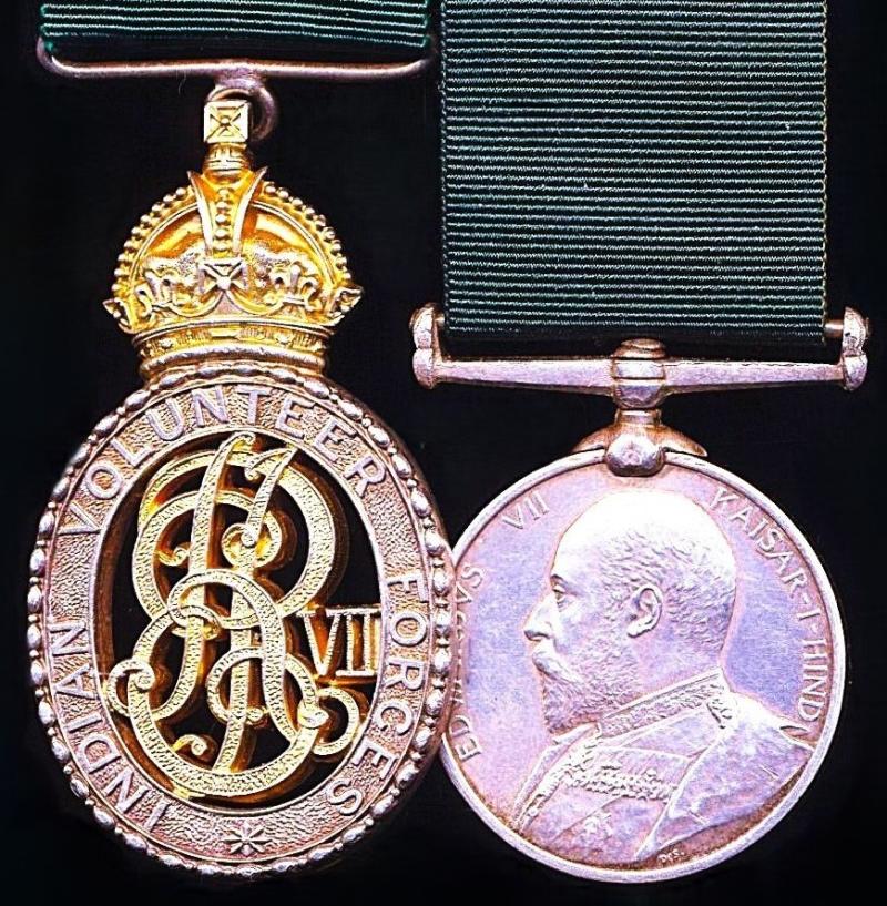 A Scottish 'Merchant' & Officer of the Indian Volunteers Long Service Medal Pair: Lieutenant- Colonel John Stewart Couper, V.D., late Commanding-Officer, Sind Volunteer Rifles