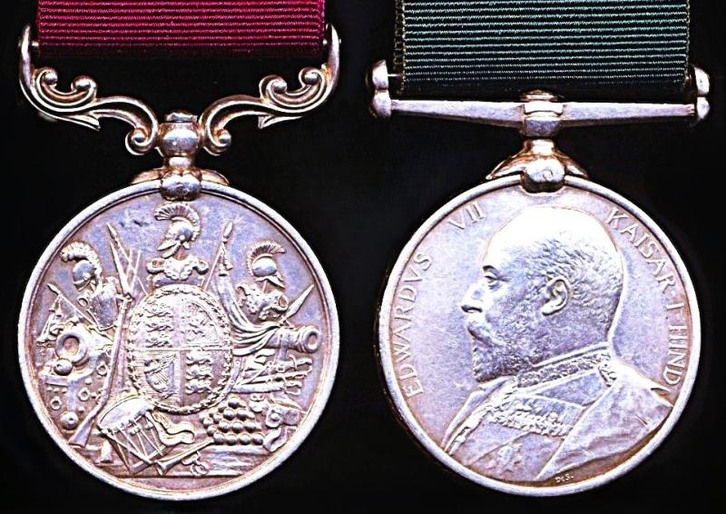 An unusual brace of Long Service medals for service in Simla, the Summer-Capital, of British India: Captain Thomas George Sparkes, Army Service Corps, late Simla Volunteer Rifles, Office of the Adjutant General's Office in India, & Royal Horse Artillery